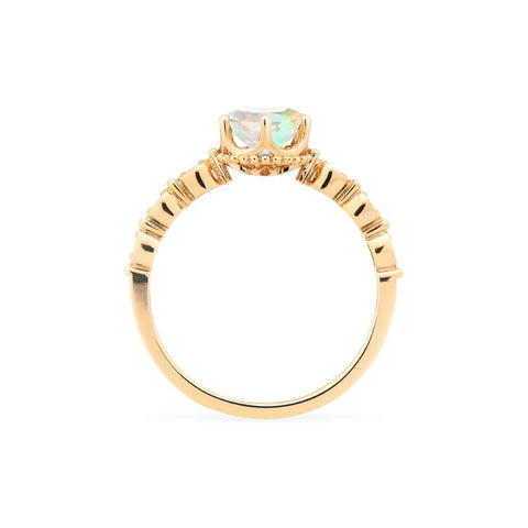 [Evelyn] Vintage Classic Crown Engagement Ring in Opal Women's Ring michelliafinejewelry