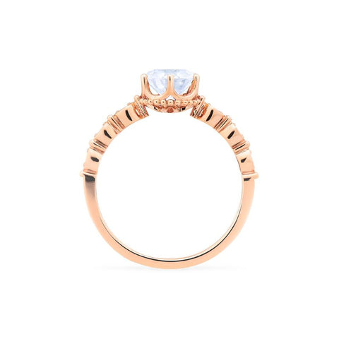 [Evelyn] Vintage Classic Crown Engagement Ring in Diamond / Moissanite Women's Ring michelliafinejewelry   