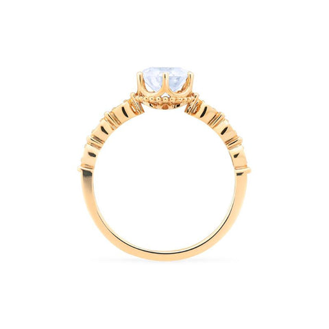 [Evelyn] Vintage Classic Crown Engagement Ring in Diamond / Moissanite Women's Ring michelliafinejewelry   