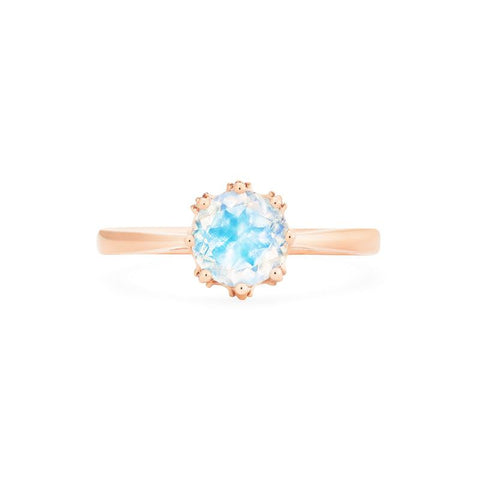 [Cassandra] Vintage Crown Solitaire Ring in Moonstone Women's Ring michelliafinejewelry   