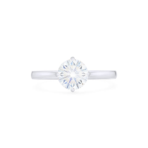 [Marguerite] Victorian Lace Solitaire Engagement Ring in Diamond / Moissanite Women's Ring michelliafinejewelry   