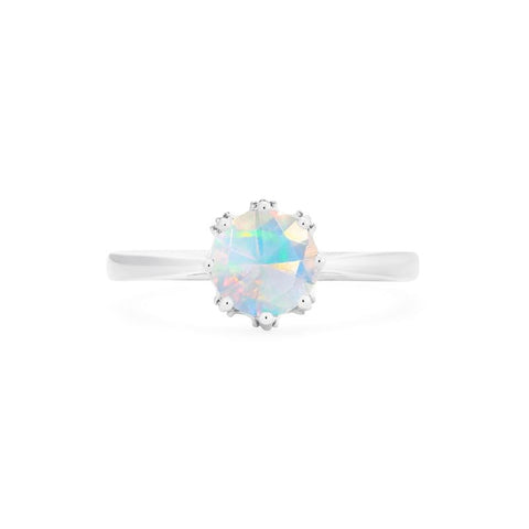 [Cassandra] Vintage Crown Solitaire Ring in Opal Women's Ring michelliafinejewelry   