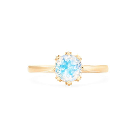 [Cassandra] Vintage Crown Solitaire Ring in Moonstone Women's Ring michelliafinejewelry   