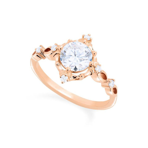 [Annalise] Victorian Heirloom Engagement Ring in Diamond / Moissanite Women's Ring michelliafinejewelry   