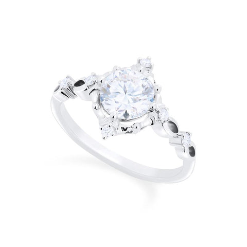 [Annalise] Victorian Heirloom Engagement Ring in Diamond / Moissanite Women's Ring michelliafinejewelry   