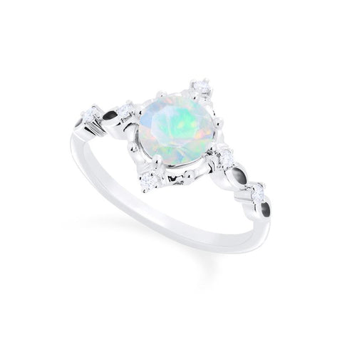 [Annalise] Victorian Heirloom Engagement Ring in Opal Women's Ring michelliafinejewelry