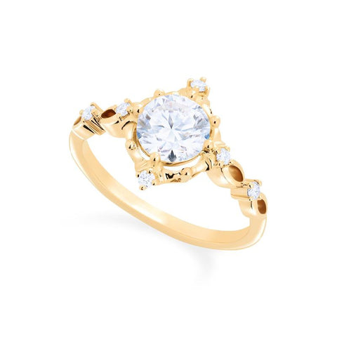 [Annalise] Victorian Heirloom Engagement Ring in Diamond / Moissanite Women's Ring michelliafinejewelry   
