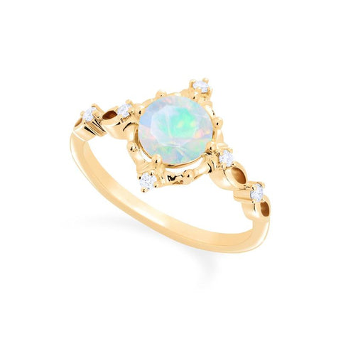 [Annalise] Victorian Heirloom Engagement Ring in Opal Women's Ring michelliafinejewelry