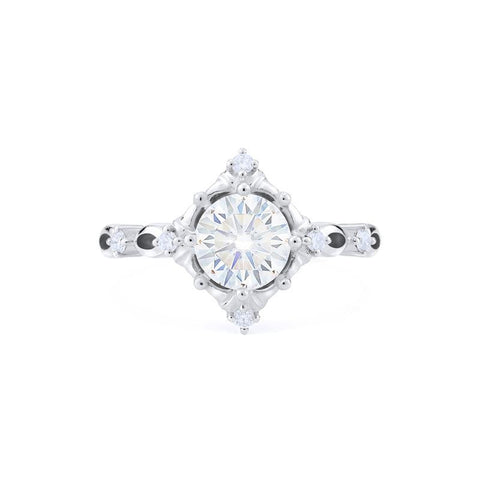 [Annalise] Victorian Heirloom Engagement Ring in Diamond / Moissanite Women's Ring michelliafinejewelry   