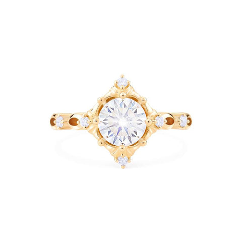 [Annalise] Victorian Heirloom Engagement Ring in Diamond / Moissanite Women's Ring michelliafinejewelry   