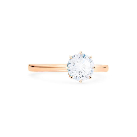 [Victoria] Classic Crown Solitaire Engagement Ring in Diamond / Moissanite Women's Ring michelliafinejewelry   