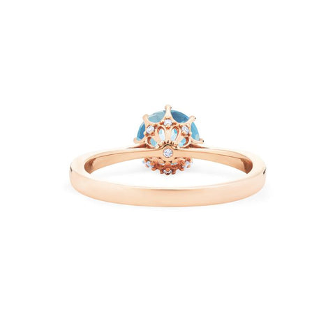 [Victoria] Classic Crown Solitaire Ring in Aquamarine Women's Ring michelliafinejewelry   