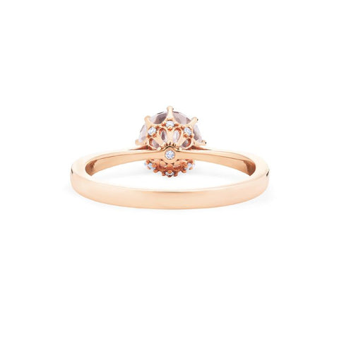 [Victoria] Classic Crown Solitaire Ring in Morganite Women's Ring michelliafinejewelry   