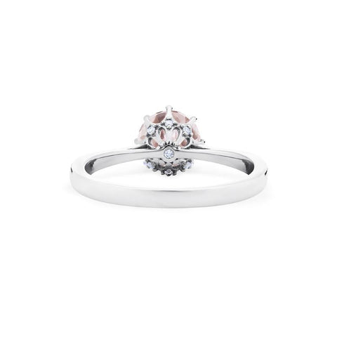 [Victoria] Classic Crown Solitaire Ring in Morganite Women's Ring michelliafinejewelry   