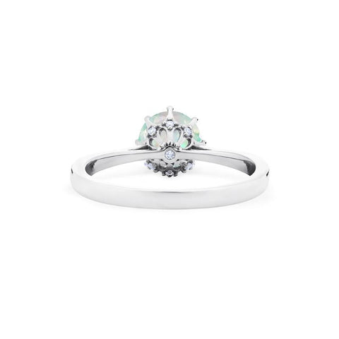 [Victoria] Classic Crown Solitaire Ring in Opal Women's Ring michelliafinejewelry   