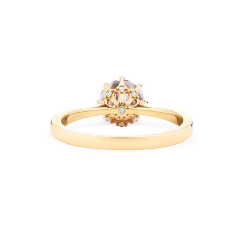 [Victoria] Classic Crown Solitaire Ring in Morganite Women's Ring michelliafinejewelry   