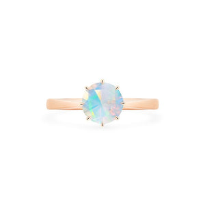 [Victoria] Classic Crown Solitaire Ring in Opal Women's Ring michelliafinejewelry   