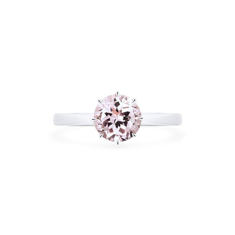 [Victoria] Classic Crown Solitaire Ring in Morganite Women's Ring michelliafinejewelry   