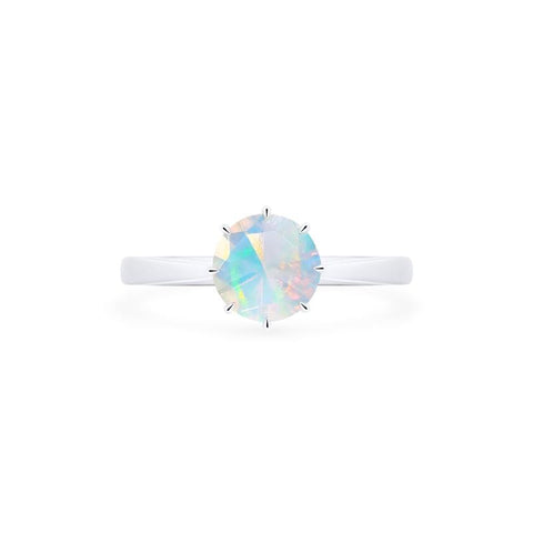 [Victoria] Classic Crown Solitaire Ring in Opal Women's Ring michelliafinejewelry   