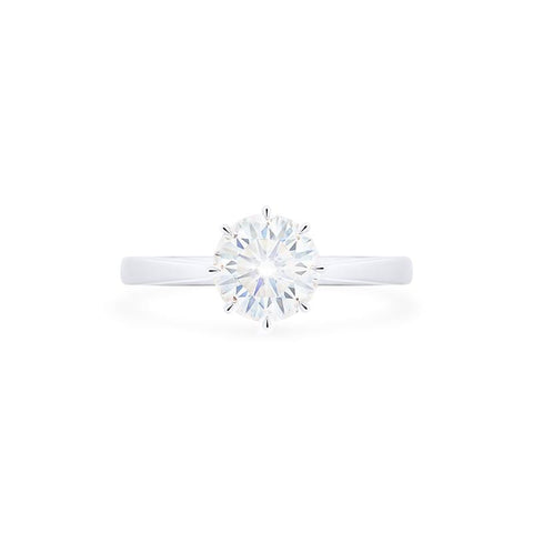[Victoria] Classic Crown Solitaire Engagement Ring in Diamond / Moissanite Women's Ring michelliafinejewelry   