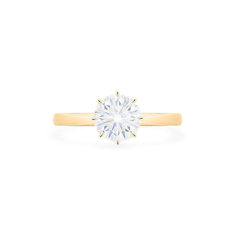 [Victoria] Classic Crown Solitaire Engagement Ring in Diamond / Moissanite Women's Ring michelliafinejewelry   