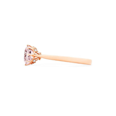 [Victoria] Classic Crown Solitaire Ring in Morganite Women's Ring michelliafinejewelry   