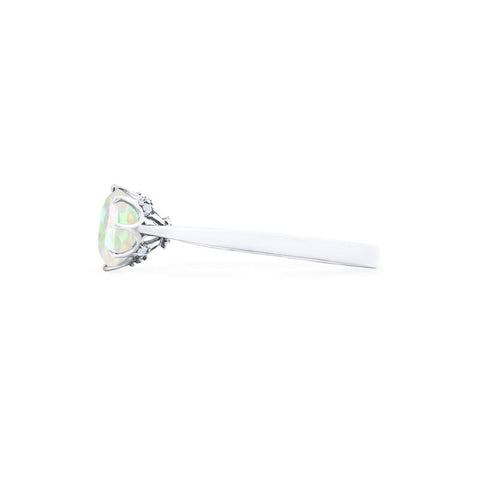 [Victoria] Classic Crown Solitaire Ring in Opal Women's Ring michelliafinejewelry   