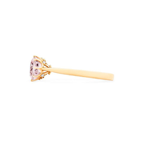 [Victoria] Classic Crown Solitaire Ring in Morganite Women's Ring michelliafinejewelry   