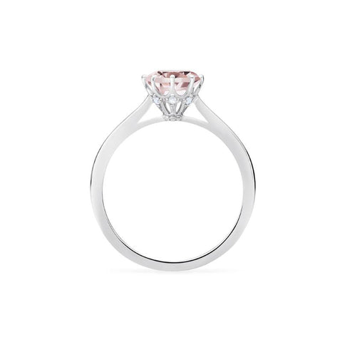 [Victoria] Classic Crown Solitaire Ring in Morganite Women's Ring michelliafinejewelry   
