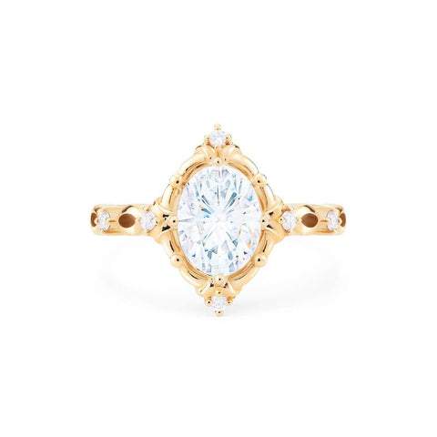 [Anastasia] Victorian Heirloom Oval Cut Engagement Ring in Diamond / Moissanite Women's Ring michelliafinejewelry   