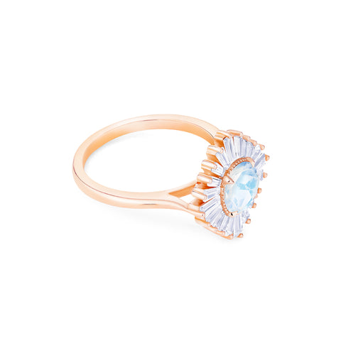 [Artemis] Vintage Deco Goddess Ring in Moonstone Women's Ring michelliafinejewelry   