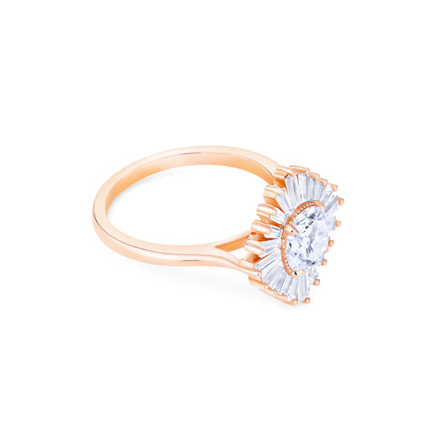 [Artemis] Vintage Deco Goddess Ballerina Engagement Ring in Diamond / Moissanite Women's Ring michelliafinejewelry   