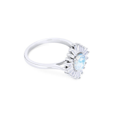 [Artemis] Vintage Deco Goddess Ring in Moonstone Women's Ring michelliafinejewelry   