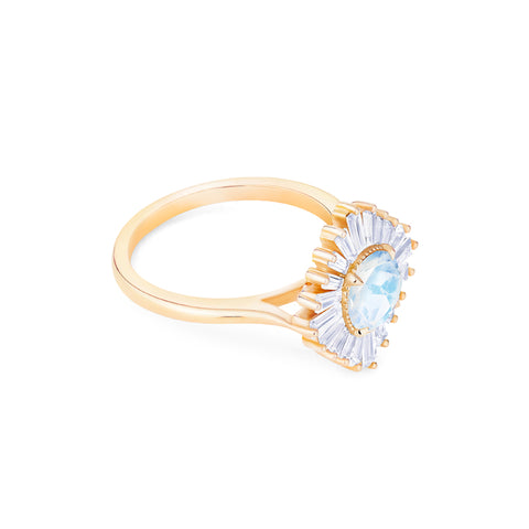 [Artemis] Vintage Deco Goddess Ring in Moonstone Women's Ring michelliafinejewelry   