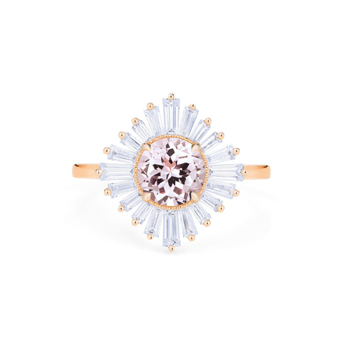 [Artemis] Vintage Deco Goddess Ring in Morganite Women's Ring michelliafinejewelry   