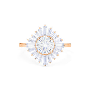 [Artemis] Vintage Deco Goddess Engagement Ring in Diamond / Moissanite Women's Ring michelliafinejewelry   
