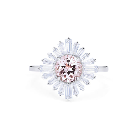 [Artemis] Vintage Deco Goddess Ring in Morganite Women's Ring michelliafinejewelry   