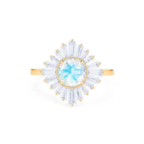 [Artemis] Vintage Deco Goddess Ring in Moonstone Women's Ring michelliafinejewelry   