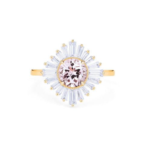 [Artemis] Vintage Deco Goddess Ring in Morganite Women's Ring michelliafinejewelry   