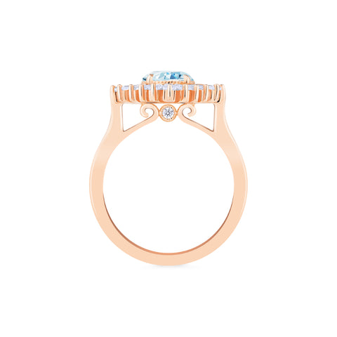 [Athena] Vintage Deco Oval Cut Goddess Ring in Aquamarine Women's Ring michelliafinejewelry   