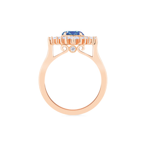 [Artemis] Vintage Deco Goddess Ring in Lab Blue Sapphire Women's Ring michelliafinejewelry   