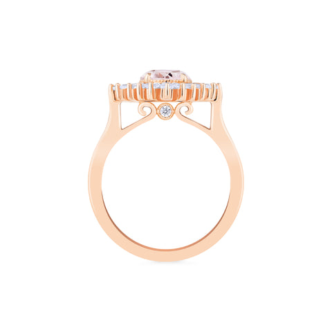 [Artemis] Vintage Deco Goddess Ring in Morganite Women's Ring michelliafinejewelry   