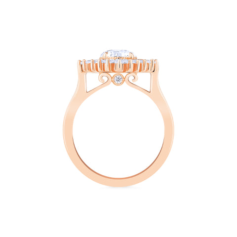 [Artemis] Vintage Deco Goddess Ballerina Engagement Ring in Diamond / Moissanite Women's Ring michelliafinejewelry   