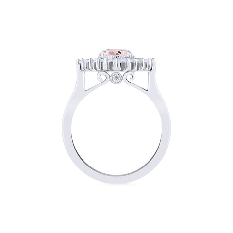 [Artemis] Vintage Deco Goddess Ring in Morganite Women's Ring michelliafinejewelry   