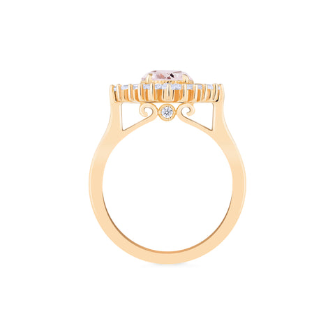 [Artemis] Vintage Deco Goddess Ring in Morganite Women's Ring michelliafinejewelry   