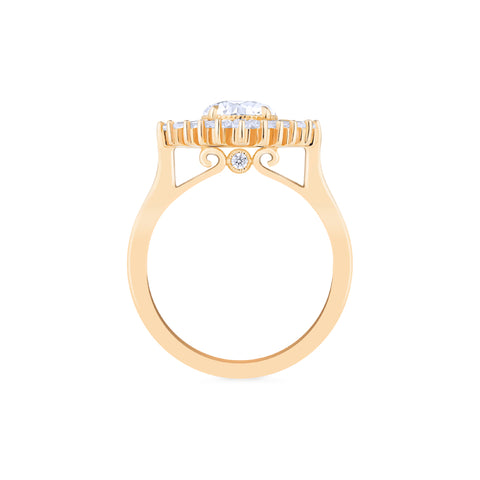 [Artemis] Vintage Deco Goddess Ballerina Engagement Ring in Diamond / Moissanite Women's Ring michelliafinejewelry   