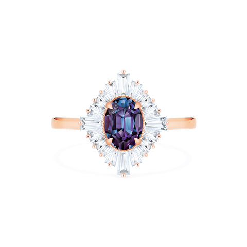 [Athena] Vintage Deco Oval Cut Goddess Ring in Lab Alexandrite Women's Ring michelliafinejewelry   