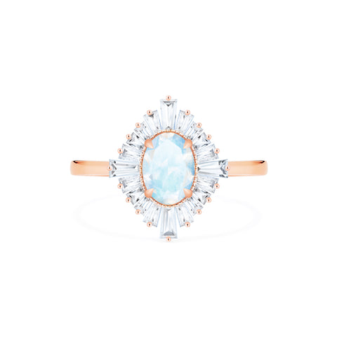 [Athena] Vintage Deco Oval Cut Goddess Ring in Moonstone Women's Ring michelliafinejewelry   