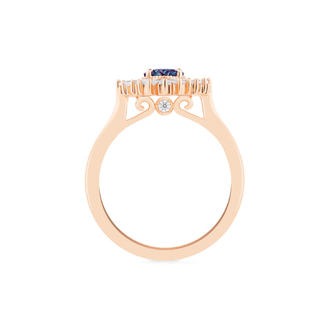 [Athena] Vintage Deco Oval Cut Goddess Ring in Lab Alexandrite Women's Ring michelliafinejewelry   