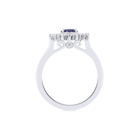 [Athena] Vintage Deco Oval Cut Goddess Ring in Lab Alexandrite Women's Ring michelliafinejewelry   